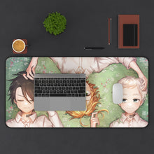 Charger l&#39;image dans la galerie, The Promised Neverland Ray, Norman, Emma Mouse Pad (Desk Mat) With Laptop
