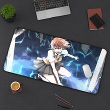 Load image into Gallery viewer, A Certain Scientific Railgun Mikoto Misaka Mouse Pad (Desk Mat) On Desk
