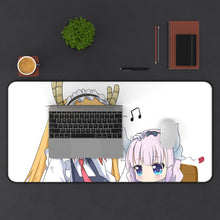 Load image into Gallery viewer, Miss Kobayashi&#39;s Dragon Maid Kanna Kamui, Kobayashi San Chi No Maid Dragon, Tohru Mouse Pad (Desk Mat) With Laptop
