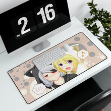 Load image into Gallery viewer, Infinite Stratos Charlotte Dunois, Laura Bodewig Mouse Pad (Desk Mat) With Laptop
