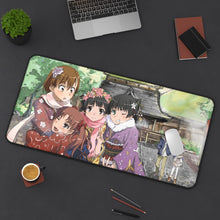 Load image into Gallery viewer, A Certain Magical Index Kamijou Touma, Index Librorum Prohibitorum, Mikoto Misaka, Kuroko Shirai Mouse Pad (Desk Mat) On Desk
