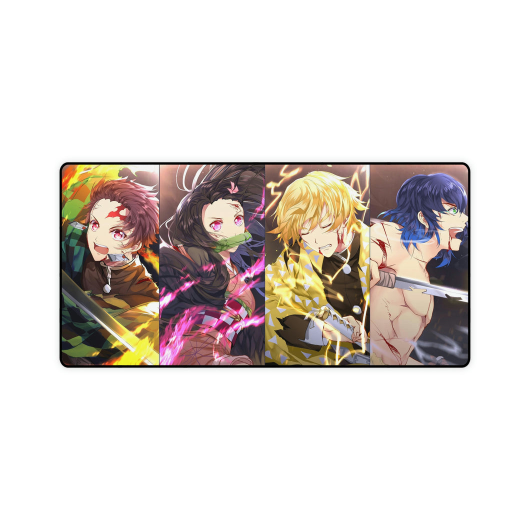 Kimetsu no Yaiba, Tanjiro, Nezuko, Zenitsu, Inosuke, Mouse Pad (Desk Mat)