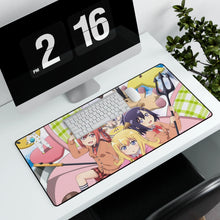 Load image into Gallery viewer, Gabriel DropOut Satanichia Kurumizawa Mcdowell, Gabriel Tenma White, Vignette Tsukinose April, Raphiel Shiraha Ainsworth Mouse Pad (Desk Mat) With Laptop
