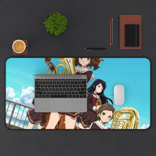 Charger l&#39;image dans la galerie, Sound! Euphonium Kumiko Oumae, Reina Kousaka, Hazuki Katou, Sapphire Kawashima Mouse Pad (Desk Mat) With Laptop
