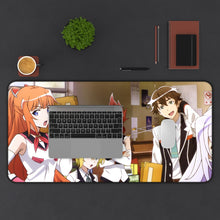 Cargar imagen en el visor de la galería, Plastic Memories Isla, Tsukasa Mizugaki, Michiru Kinushima, Zack, Kazuki Kuwanomi Mouse Pad (Desk Mat) With Laptop
