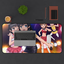 Load image into Gallery viewer, A Certain Scientific Railgun Mikoto Misaka, Kuroko Shirai, Ruiko Saten Mouse Pad (Desk Mat) With Laptop
