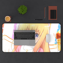 Load image into Gallery viewer, Gabriel DropOut Gabriel Tenma White Mouse Pad (Desk Mat) With Laptop
