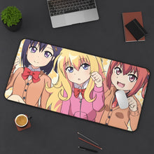 Load image into Gallery viewer, Gabriel DropOut Satanichia Kurumizawa Mcdowell, Gabriel Tenma White, Vignette Tsukinose April Mouse Pad (Desk Mat) On Desk
