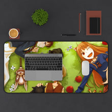 Load image into Gallery viewer, Spice And Wolf Mouse Pad (Desk Mat) With Laptop
