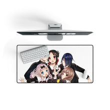 Charger l&#39;image dans la galerie, Kaguya-sama: Love is War Kaguya Shinomiya, Chika Fujiwara, Miyuki Shirogane Mouse Pad (Desk Mat) On Desk
