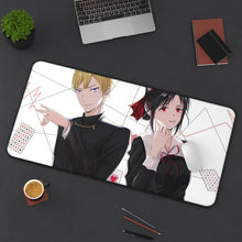 Load image into Gallery viewer, Kaguya and Miyuki Mouse Pad (Desk Mat) On Desk
