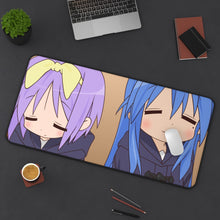 Load image into Gallery viewer, Lucky Star Konata Izumi, Tsukasa Hiiragi Mouse Pad (Desk Mat) On Desk
