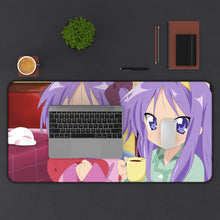 Load image into Gallery viewer, Lucky Star Kagami Hiiragi, Tsukasa Hiiragi Mouse Pad (Desk Mat) With Laptop
