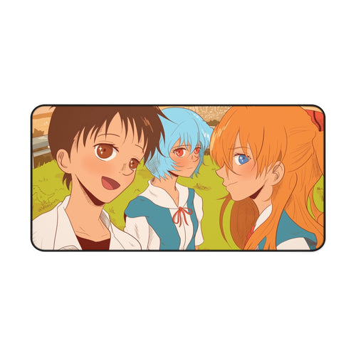 Neon Genesis Evangelion Shinji Ikari, Rei Ayanami Mouse Pad (Desk Mat)